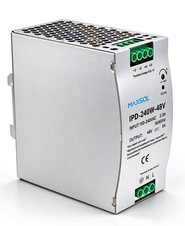 Fuente de alimentación industrial de 48V y 240W para riel DIN