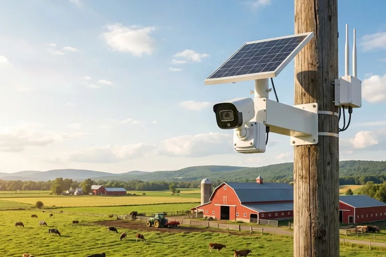 Solución de alimentación solar para CCTV en granjas