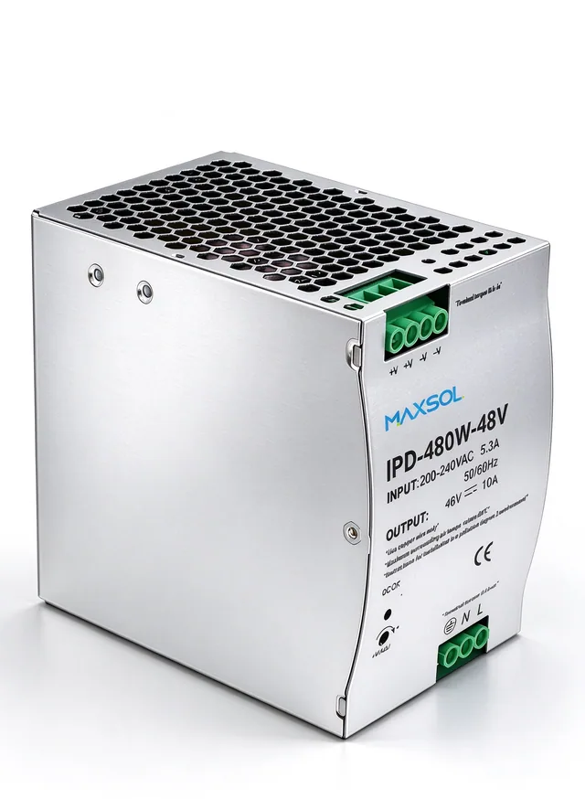 Fuente de alimentación industrial de 48 V y 480 W para riel DIN