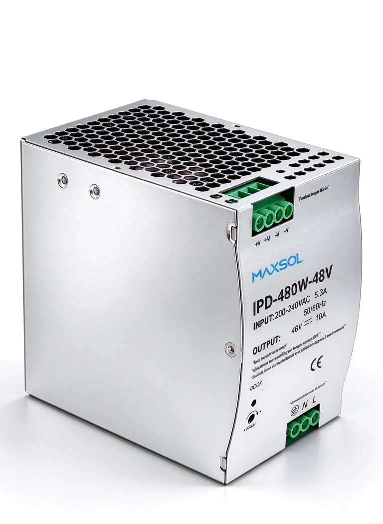 Fuente de alimentación industrial de 48 V y 480 W para riel DIN