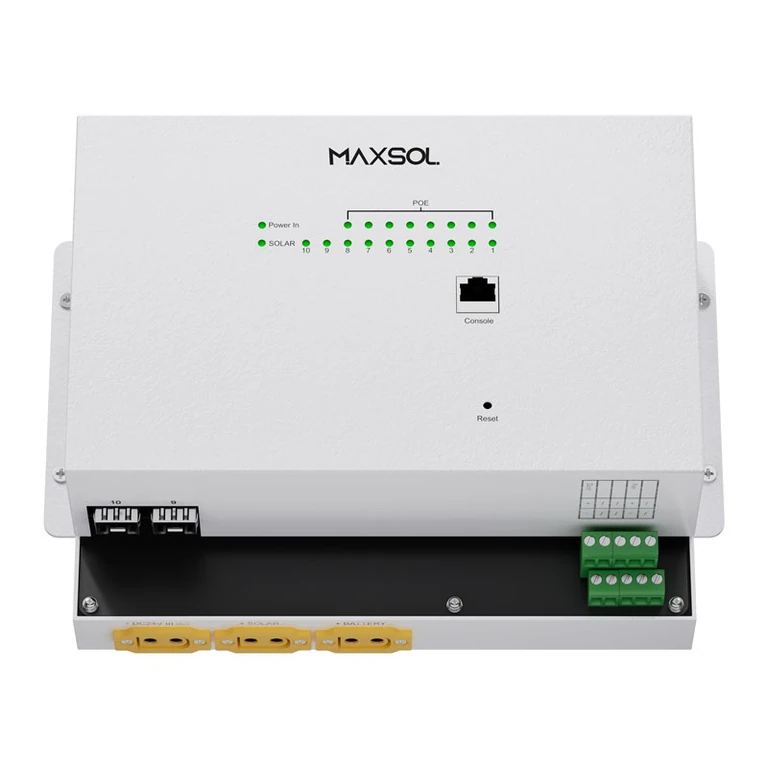 Switch PoE solar industrial administrable, 8GE+2GF
